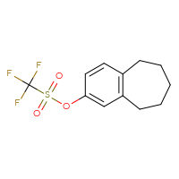 Chemical structure of 6,7,8,9-tetrahydro-5H-benzo[7]annulen-2-yl trifluoromethanesulfonate - CSSB20977131561