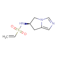 Chemical structure of N-[(6R)-5H,6H,7H-pyrrolo[1,2-c]imidazol-6-yl]ethene-1-sulfonamide - CSSB20801392602