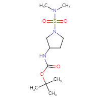 Chemical structure of tert-butyl N-[1-(dimethylsulfamoyl)pyrrolidin-3-yl]carbamate - CSSB00114253784