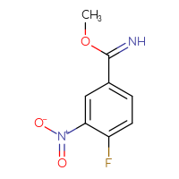Chemical structure of methyl 4-fluoro-3-nitrobenzene-1-carboximidate - CSSB00160469131