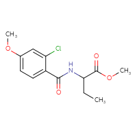Chemical structure of methyl 2-[(2-chloro-4-methoxyphenyl)formamido]butanoate - CSSB02018695831