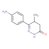 Chemical structure of 6-(4-aminophenyl)-5-methyl-2,3,4,5-tetrahydropyridazin-3-one - CSSB00010001284