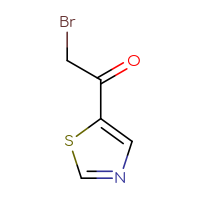 Chemical structure of 2-bromo-1-(1,3-thiazol-5-yl)ethan-1-one - CSSB00012351405