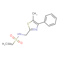 Chemical structure of N-[(5-methyl-4-phenyl-1,3-thiazol-2-yl)methyl]ethene-1-sulfonamide - CSSB21332109115