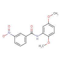 Chemical structure of N-(2,5-dimethoxyphenyl)-3-nitrobenzamide - CSSB00028012024