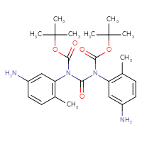 Chemical structure of tert-butyl N-(5-amino-2-methylphenyl)-N-{[(5-amino-2-methylphenyl)[(tert-butoxy)carbonyl]amino]carbonyl}carbamate - CSSB21408707707