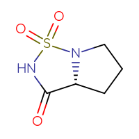 Chemical structure of (3aR)-hexahydro-1λ⁶-pyrrolo[1,2-b][1,2,5]thiadiazole-1,1,3-trione - CSSB00102947846