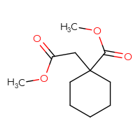 Chemical structure of methyl 1-(2-methoxy-2-oxoethyl)cyclohexane-1-carboxylate - CSSB00029631832