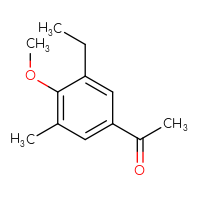 Chemical structure of 1-(3-ethyl-4-methoxy-5-methylphenyl)ethan-1-one - CSSB02128260863