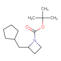 Chemical structure of tert-butyl 2-(cyclopentylmethyl)azetidine-1-carboxylate - CSSB01205603906