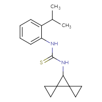 Chemical structure of 3-{dispiro[2.0.2⁴.1³]heptan-7-yl}-1-[2-(propan-2-yl)phenyl]thiourea - CSSB07029808263