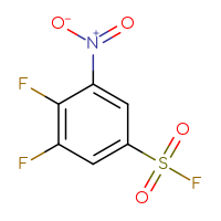 Chemical structure of 3,4-difluoro-5-nitrobenzene-1-sulfonyl fluoride - CSSB00135373069