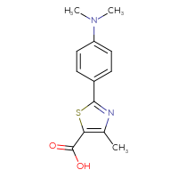 Chemical structure of 2-[4-(dimethylamino)phenyl]-4-methyl-1,3-thiazole-5-carboxylic acid - CSSB00000536952