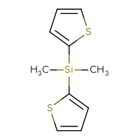 Chemical structure of dimethylbis(thiophen-2-yl)silane - CSSB00000062038