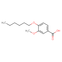 Chemical structure of 4-(hexyloxy)-3-methoxybenzoic acid - CSSB00000595095