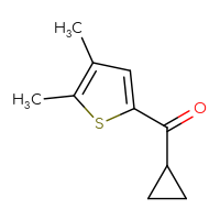 Chemical structure of cyclopropyl(4,5-dimethylthiophen-2-yl)methanone - CSSB00013776854