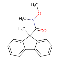 Chemical structure of N-methoxy-N,9-dimethyl-9H-fluorene-9-carboxamide - CSSB15126263111