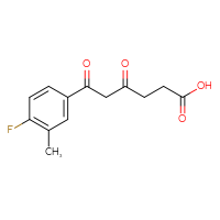 Chemical structure of 6-(4-fluoro-3-methylphenyl)-4,6-dioxohexanoic acid - CSSB21432566855