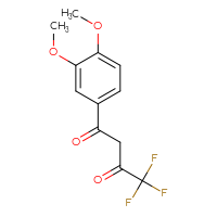 Chemical structure of 1-(3,4-dimethoxyphenyl)-4,4,4-trifluorobutane-1,3-dione - CSSB00000648833