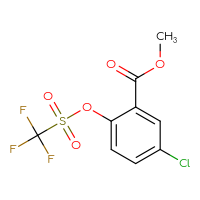 Chemical structure of methyl 5-chloro-2-(trifluoromethanesulfonyloxy)benzoate - CSSB00059238696