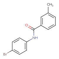 Chemical structure of N-(4-bromophenyl)-3-methylbenzamide - CSSB00000249684