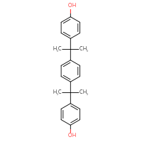 Chemical structure of 4-(2-{4-[2-(4-hydroxyphenyl)propan-2-yl]phenyl}propan-2-yl)phenol - CSSB00016995636
