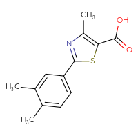 Chemical structure of 2-(3,4-dimethylphenyl)-4-methyl-1,3-thiazole-5-carboxylic acid - CSSB00000366014