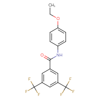 Chemical structure of N-(4-ethoxyphenyl)-3,5-bis(trifluoromethyl)benzamide - CSSB00121642400