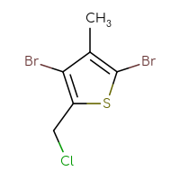 Chemical structure of 2,4-dibromo-5-(chloromethyl)-3-methylthiophene - CSSB00113348496