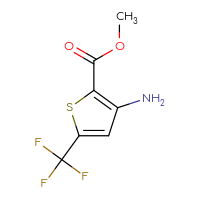 Chemical structure of methyl 3-amino-5-(trifluoromethyl)thiophene-2-carboxylate - CSSB00010733326