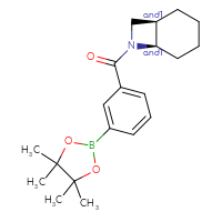 Chemical structure of rac-(1R,6R)-7-[3-(4,4,5,5-tetramethyl-1,3,2-dioxaborolan-2-yl)benzoyl]-7-azabicyclo[4.2.0]octane - CSSB21331611844
