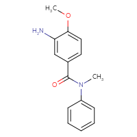 Chemical structure of 3-amino-4-methoxy-N-methyl-N-phenylbenzamide - CSSB00039191597
