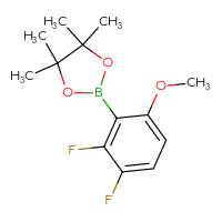 Chemical structure of 2-(2,3-difluoro-6-methoxyphenyl)-4,4,5,5-tetramethyl-1,3,2-dioxaborolane - CSSB00021602758