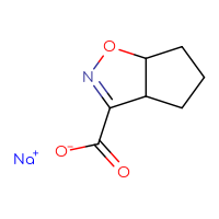 Chemical structure of sodium 3aH,4H,5H,6H,6aH-cyclopenta[d][1,2]oxazole-3-carboxylate - CSSB20504683384