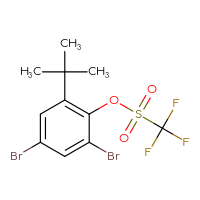 Chemical structure of 2,4-dibromo-6-tert-butylphenyl trifluoromethanesulfonate - CSSB21332151883