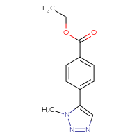 Chemical structure of ethyl 4-(1-methyl-1H-1,2,3-triazol-5-yl)benzoate - CSSB01269727555