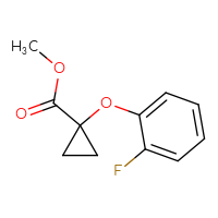 Chemical structure of methyl 1-(2-fluorophenoxy)cyclopropane-1-carboxylate - CSSB00010687032
