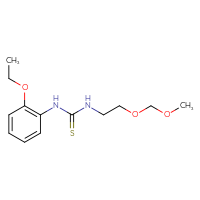 Chemical structure of 1-(2-ethoxyphenyl)-3-[2-(methoxymethoxy)ethyl]thiourea - CSSB21432533826