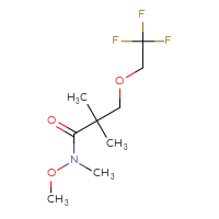 Chemical structure of N-methoxy-N,2,2-trimethyl-3-(2,2,2-trifluoroethoxy)propanamide - CSSB21151594446