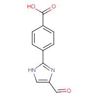 Chemical structure of 4-(4-formyl-1H-imidazol-2-yl)benzoic acid - CSSB00010184439