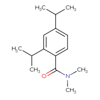 Chemical structure of N,N-dimethyl-2,4-bis(propan-2-yl)benzamide - CSSB01432918140
