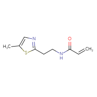 Chemical structure of N-[2-(5-methyl-1,3-thiazol-2-yl)ethyl]prop-2-enamide - CSSB00697466503