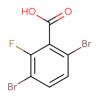 Chemical structure of 3,6-dibromo-2-fluorobenzoic acid - CSSB00010233042