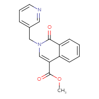 Chemical structure of methyl 1-oxo-2-[(pyridin-3-yl)methyl]-1,2-dihydroisoquinoline-4-carboxylate - CSSB00025729841