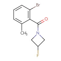 Chemical structure of 1-(2-bromo-6-methylbenzoyl)-3-fluoroazetidine - CSSB00083554899