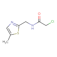 Chemical structure of 2-chloro-N-[(5-methyl-1,3-thiazol-2-yl)methyl]acetamide - CSSB00012341731