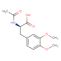 Chemical structure of (2R)-3-(3,4-dimethoxyphenyl)-2-acetamidopropanoic acid - CSSB00015294070