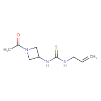 Chemical structure of 1-(1-acetylazetidin-3-yl)-3-(prop-2-en-1-yl)thiourea - CSSB21432499745