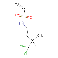 Chemical structure of N-[2-(2,2-dichloro-1-methylcyclopropyl)ethyl]ethene-1-sulfonamide - CSMB09896086966