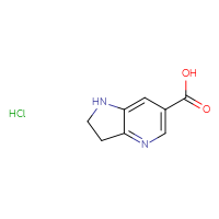 Chemical structure of 1H,2H,3H-pyrrolo[3,2-b]pyridine-6-carboxylic acid hydrochloride - CSSB00102954994